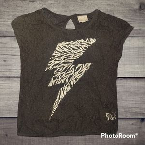Mesh lace lighting bolt top